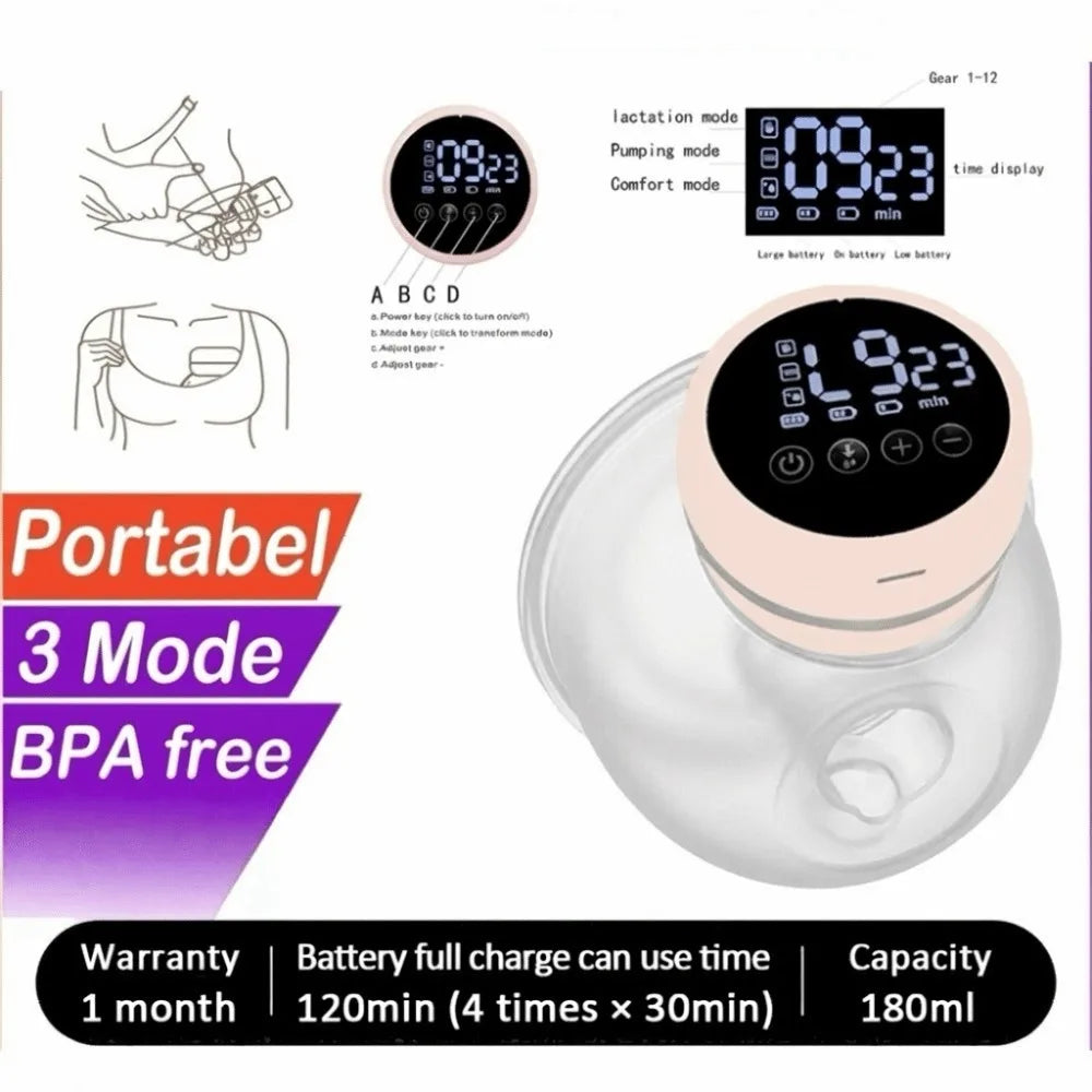 AuraWear™ Hands-Free Wearable Breast Pump | 180ML