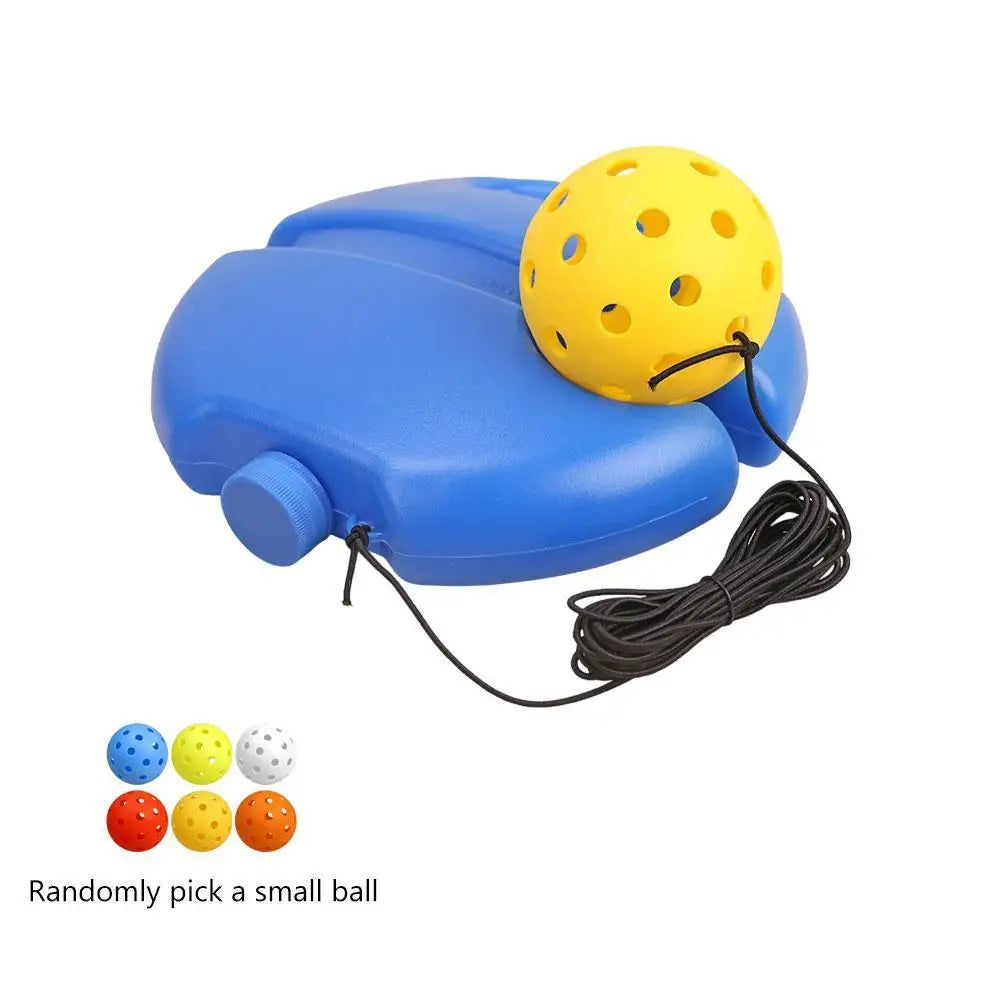 Pickleball Solo Trainer Rebounder with Stable Water Injection Base, Elastic Rope Rebound Ball Training Tool for Beginners