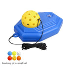 Pickleball Solo Trainer Rebounder with Stable Water Injection Base, Elastic Rope Rebound Ball Training Tool for Beginners