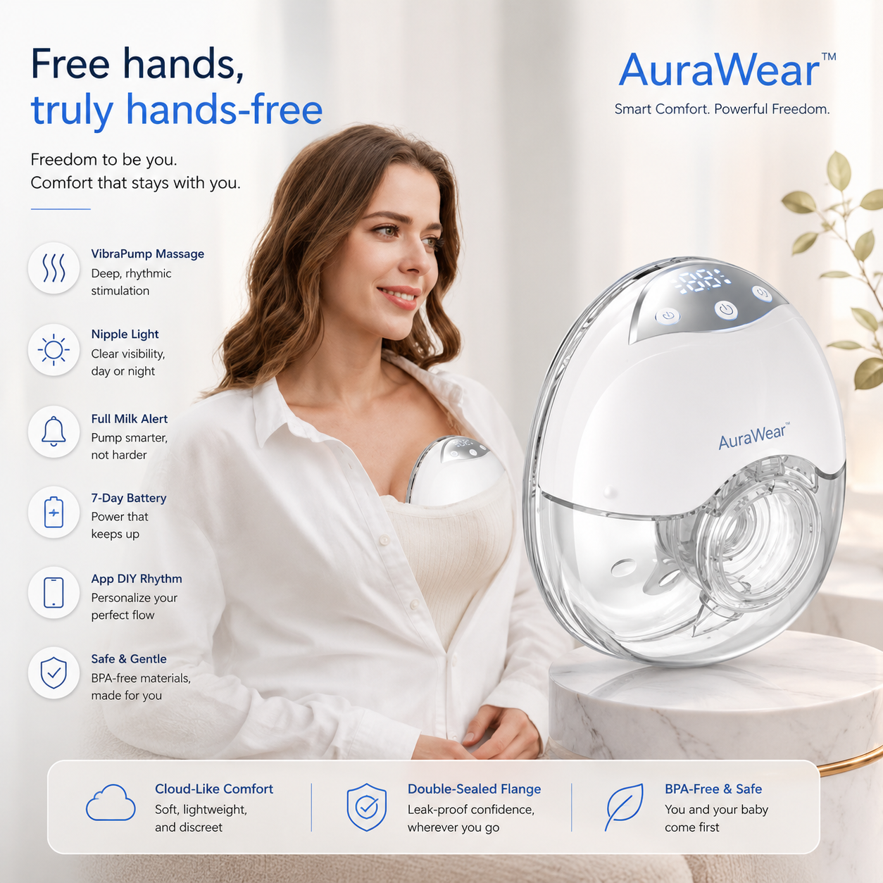 AuraWear S12 Pro - Wearable Breast Pump
